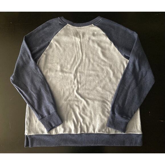 CUDDL DUDS Blue Two-Toned Jersey Knit Sweater w/Pocket sz L - Picture 7 of 10